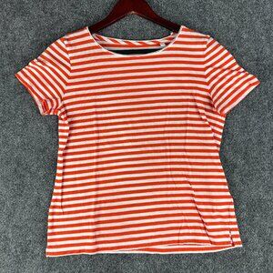 J Crew Top Womens Small Supima Cotton Crewneck Tee Short Sleeve Pullover Striped